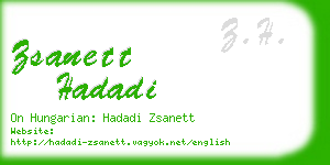 zsanett hadadi business card